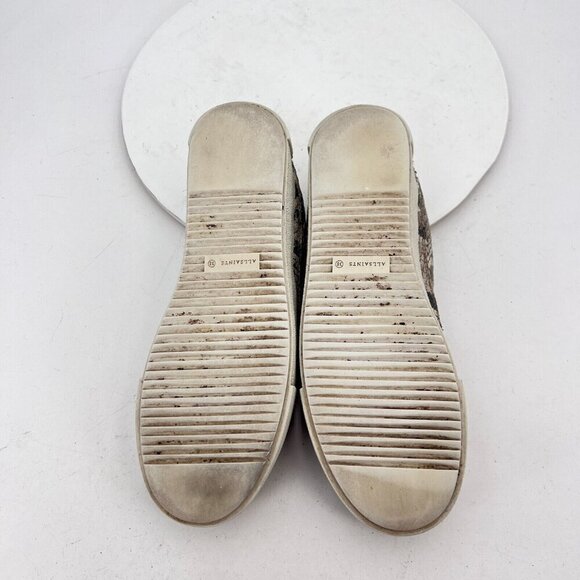 All Saints Trish Women Size EU 38 US 8 Beige Leather Snakeskin Print Shoe - Picture 10 of 14